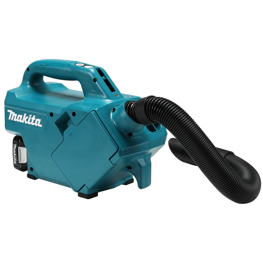 Набор: аккумуляторный пылесос Makita CL121DZ + аккумулятор Makita BL1021B (CXT 12В, 2 Ач) + зарядное устройство  Makita DC10WD (Li-Ion CXT, 10,8-12В)