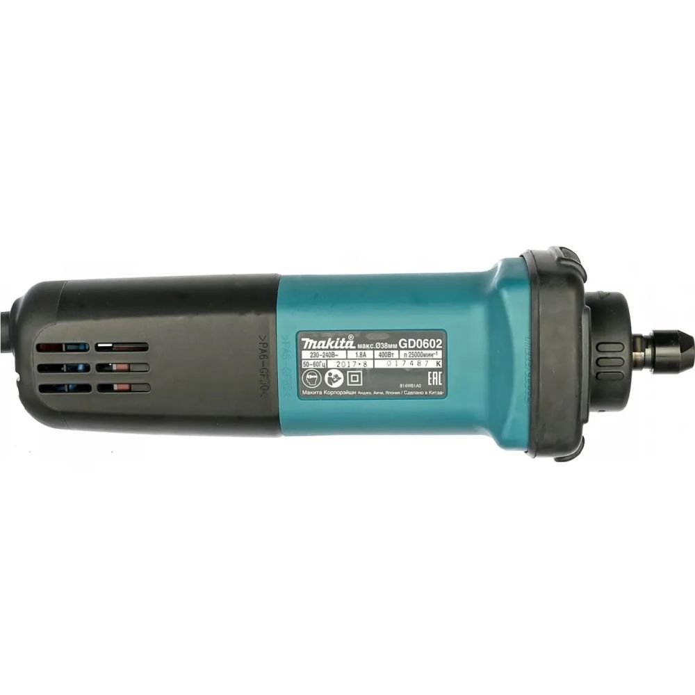Прямошлифовальная машина Makita GD0602, 400 Вт, 6 мм, 25000 об/мин
