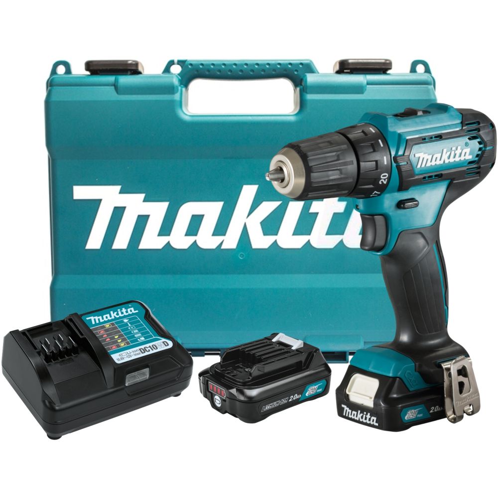 Аккумуляторная дрель-шуруповерт Makita DF333DWAE, 12 В, 1700 об/мин, с 2 АКБ 2 Ач и ЗУ, в кейсе (УЦЕНЕННЫЙ ТОВАР) (DF333DWAE/U)
