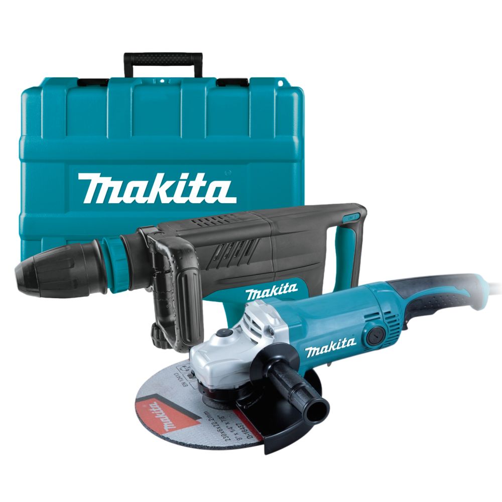 Набор электроинструмента Makita: угловая шлифмашина GA9050 + отбойный молоток HM1203C (ACSET-46)