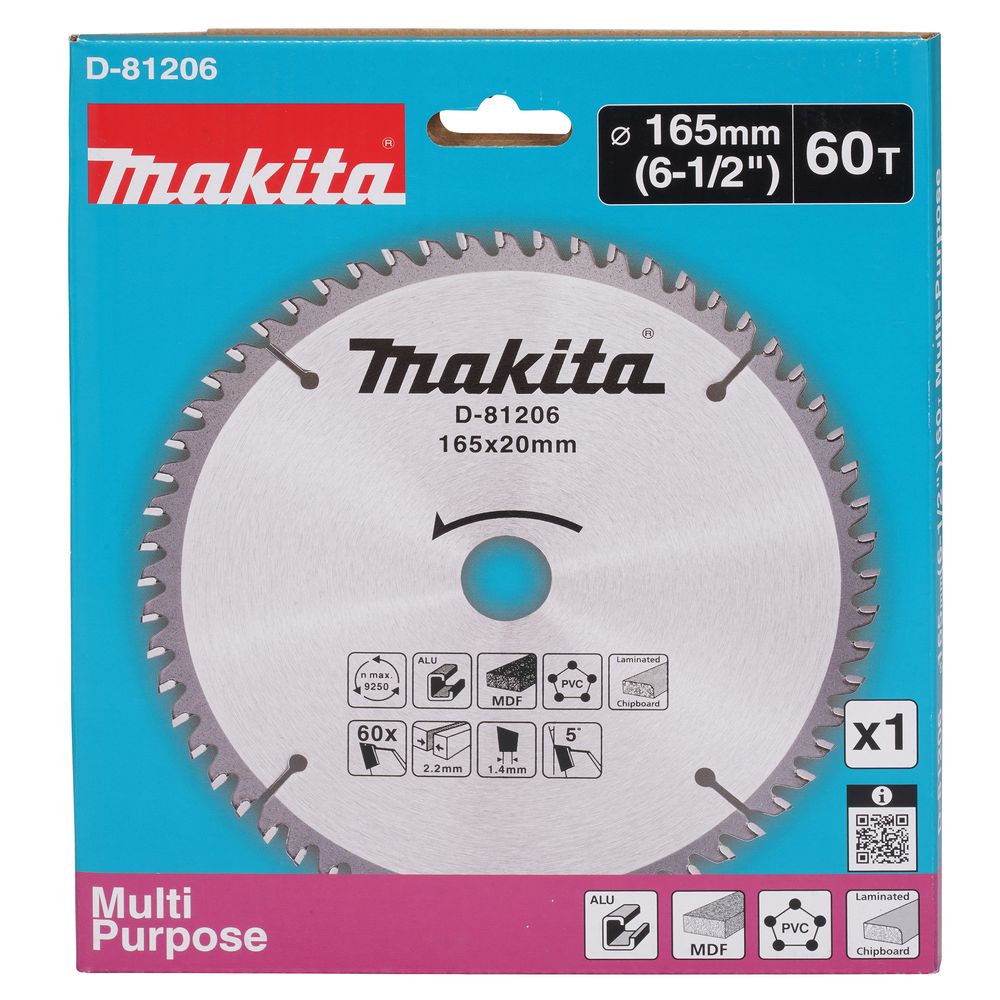 Диск пильный Makita STANDARD, 165х20х2.2 мм, 20 шт. (D-81206-20)