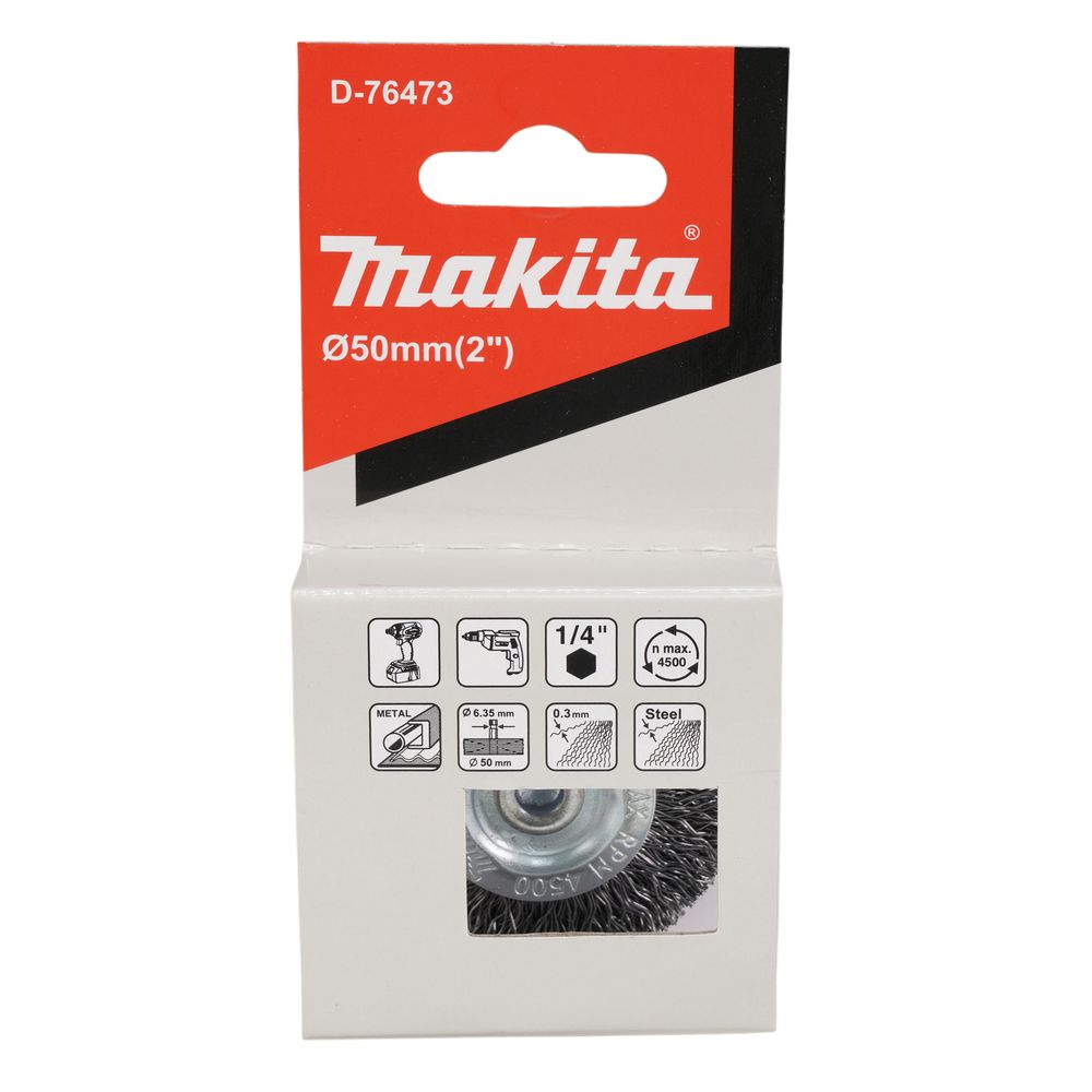 Щетка проволочная дисковая Makita 50 мм, (D-76473)