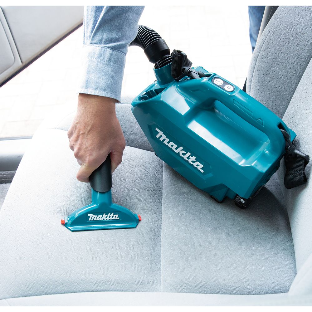 Набор: аккумуляторный пылесос Makita CL121DZ + аккумулятор Makita BL1021B (CXT 12В, 2 Ач) + зарядное устройство  Makita DC10WD (Li-Ion CXT, 10,8-12В)
