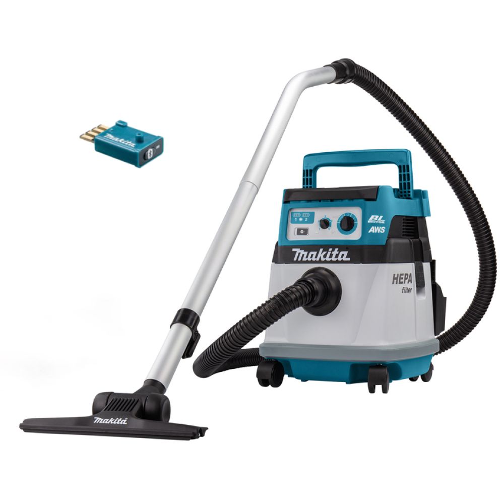 Набор: аккумуляторный пылесос Makita DVC157LZX3 + 2 аккумулятора Makita BL1850B (LXT 18В, 5Ач) + зарядное устройство Makita DC18RD быстрое двухпортовое (LXT 18В)