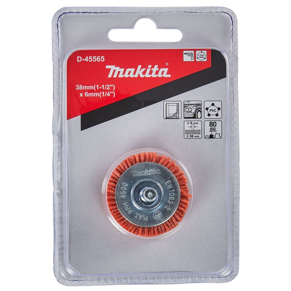 Щетка нейлоновая дисковая Makita 38 мм, (D-45565)