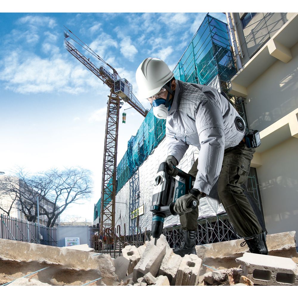 Аккумуляторная куртка Makita с защитой от инфракрасных и ультрафиолетовых лучей с охлаждением CXT/LXT, 12В/18В, XL, без АКБ и З/У, DFJ410ZXL