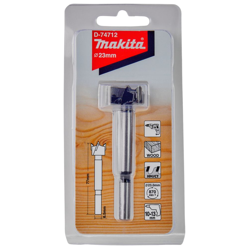 Сверло по дереву Makita Форстнера STANDARD, 23x77 мм (D-74712)