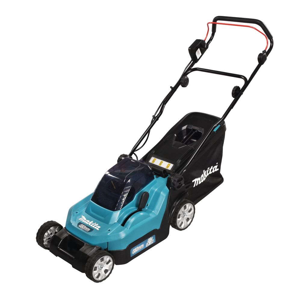 Аккумуляторная газонокосилка Makita LXT 2x18 В, 38 см, 40 л, с 2 АКБ 4 Ач и ЗУ, DLM382СM2