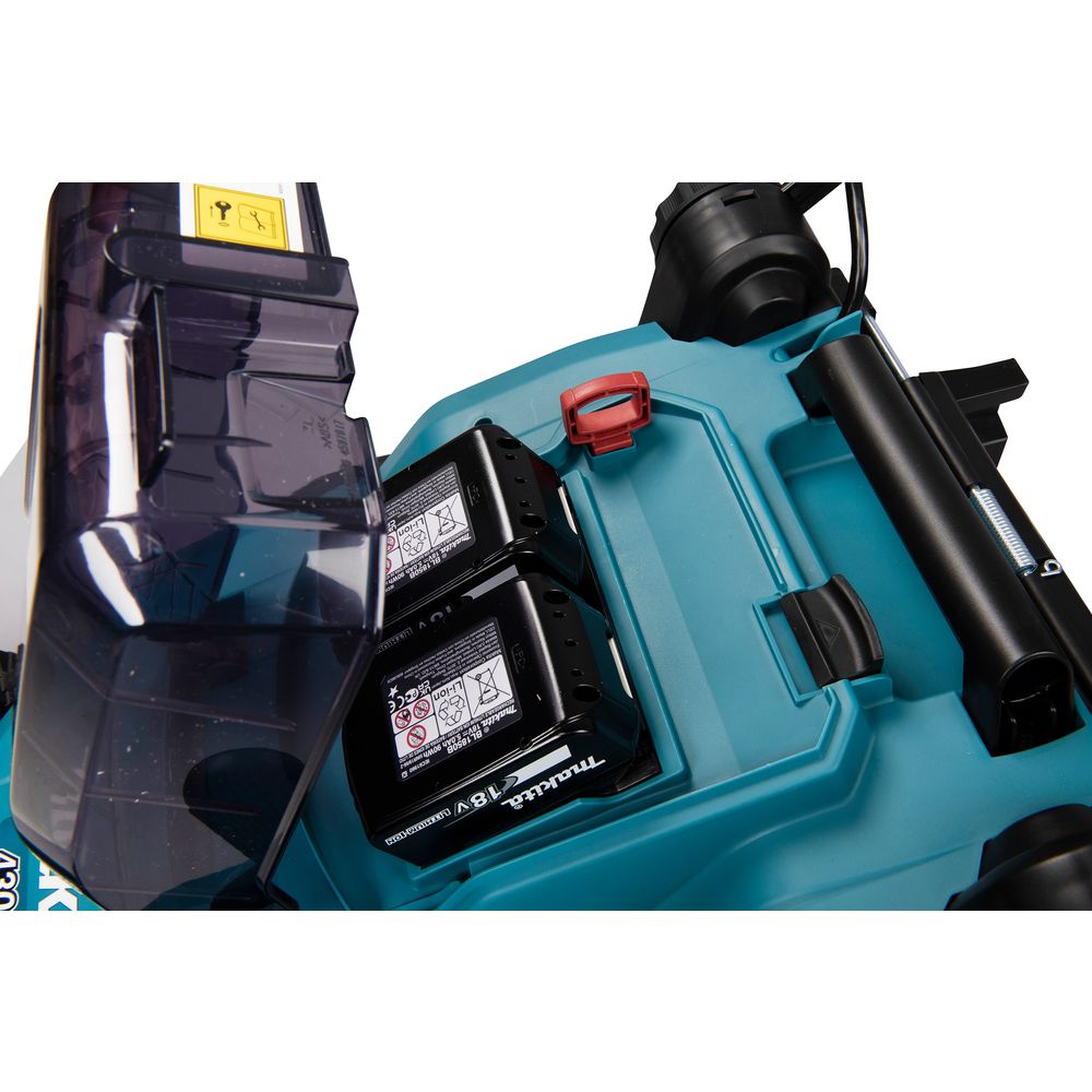Аккумуляторная газонокосилка Makita LXT 2x18 В, 38 см, 40 л, с 2 АКБ 4 Ач и ЗУ, DLM382СM2