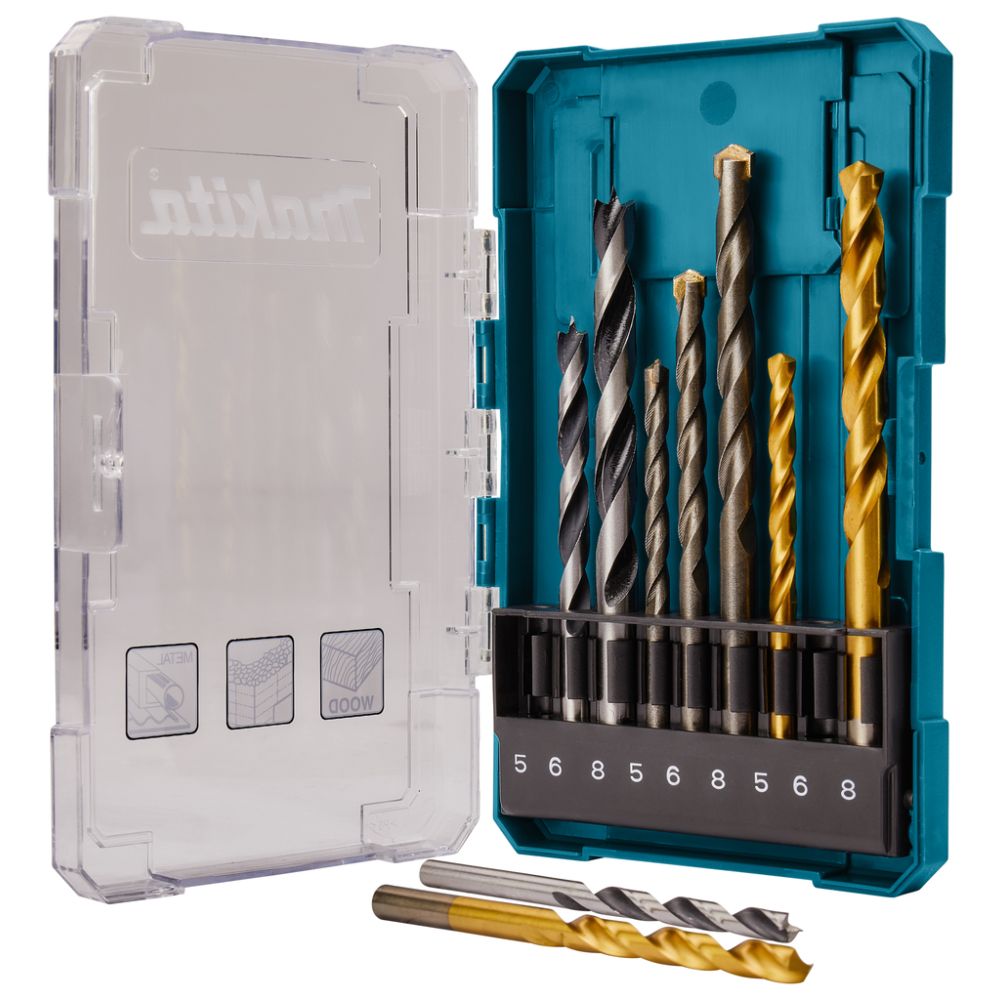 Набор сверл по мультиматериалу Makita, 5/6/8 мм, 9 шт. (D-71962)