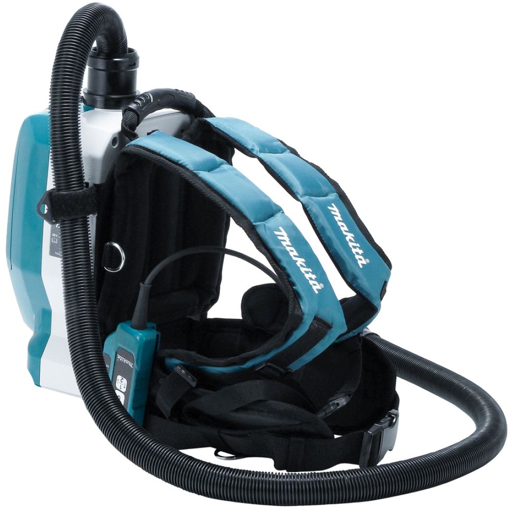 Аккумуляторный ранцевый пылесос Makita DVC265, 2x18 В, 2 л, с 2 АКБ 5 Ач, без ЗУ (DUST-KITM16)