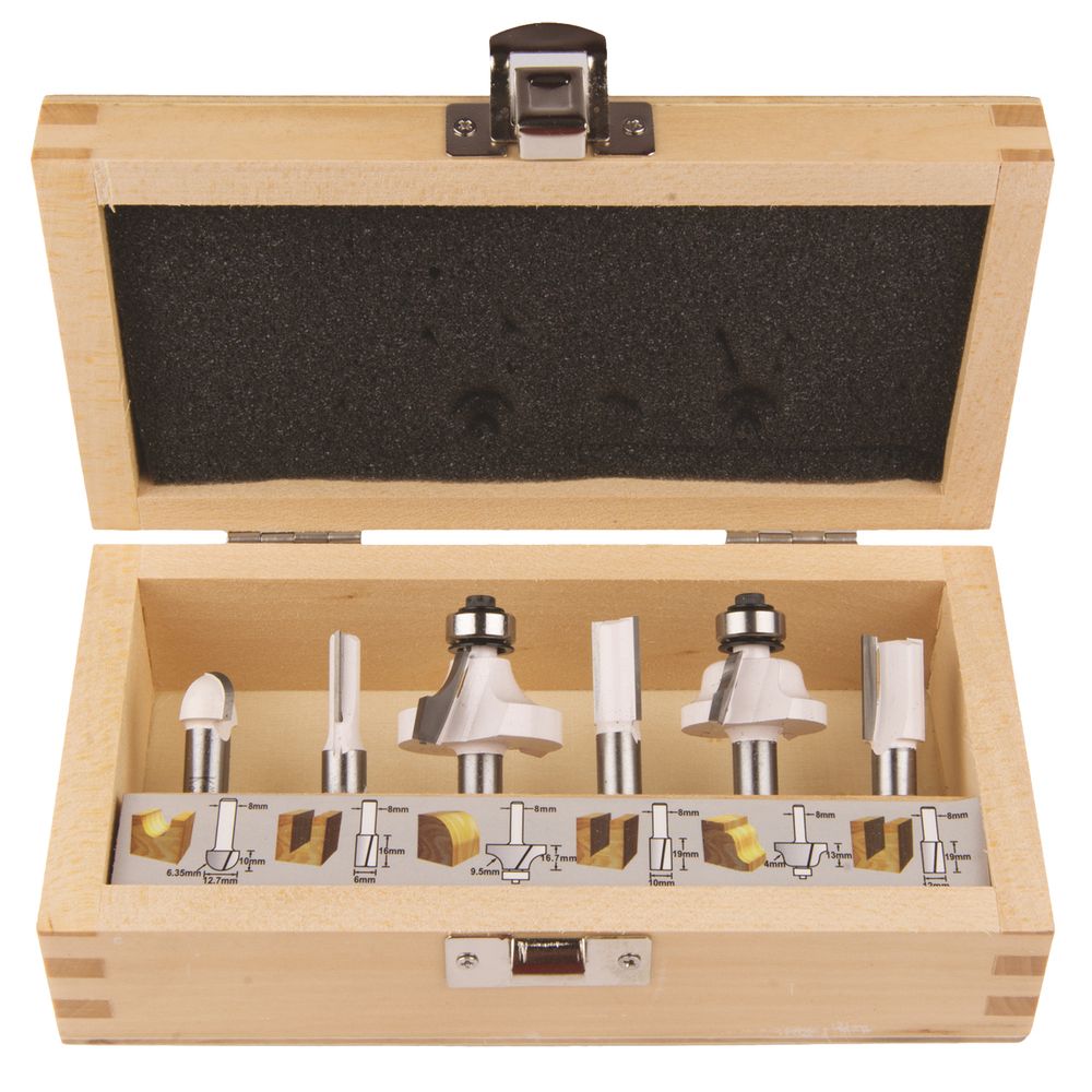 Набор фрез Makita 6 шт. (хвостовик 8 мм), D-53540