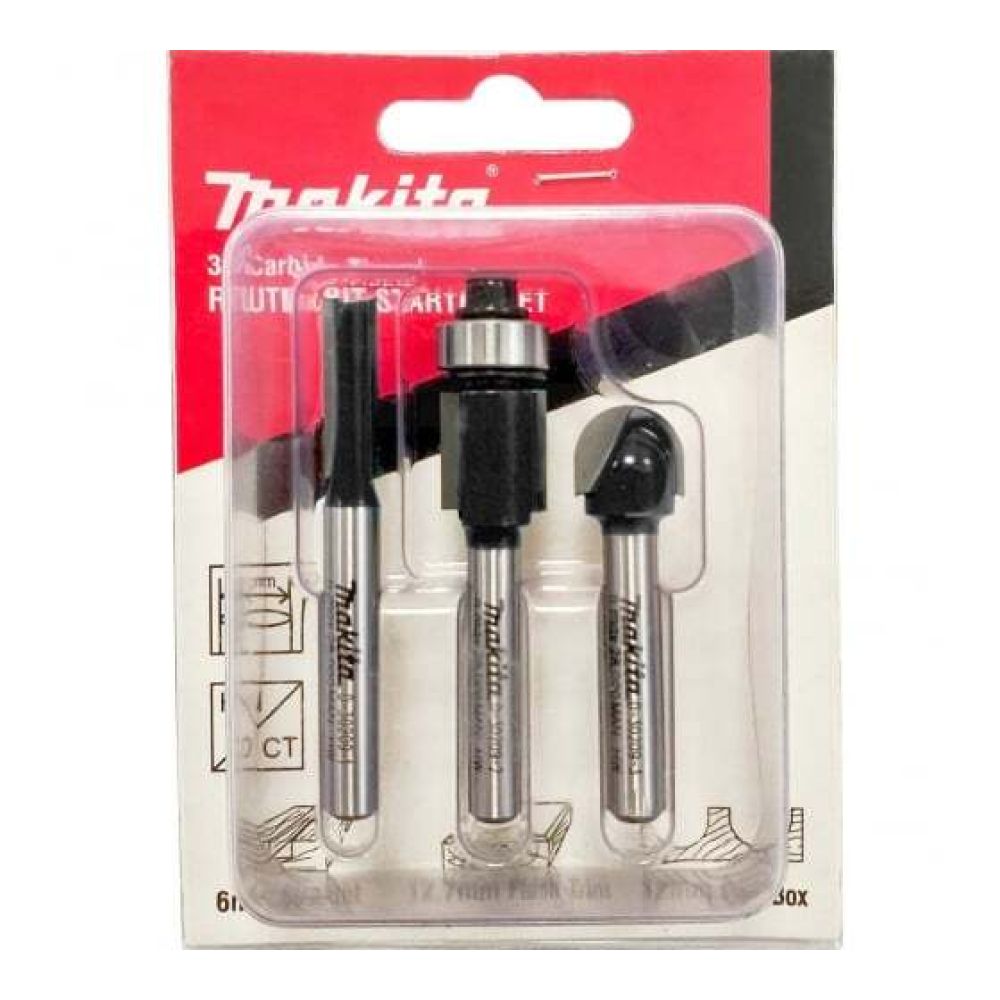 Набор фрез Makita 3 шт. (хвостовик 6 мм), D-70459