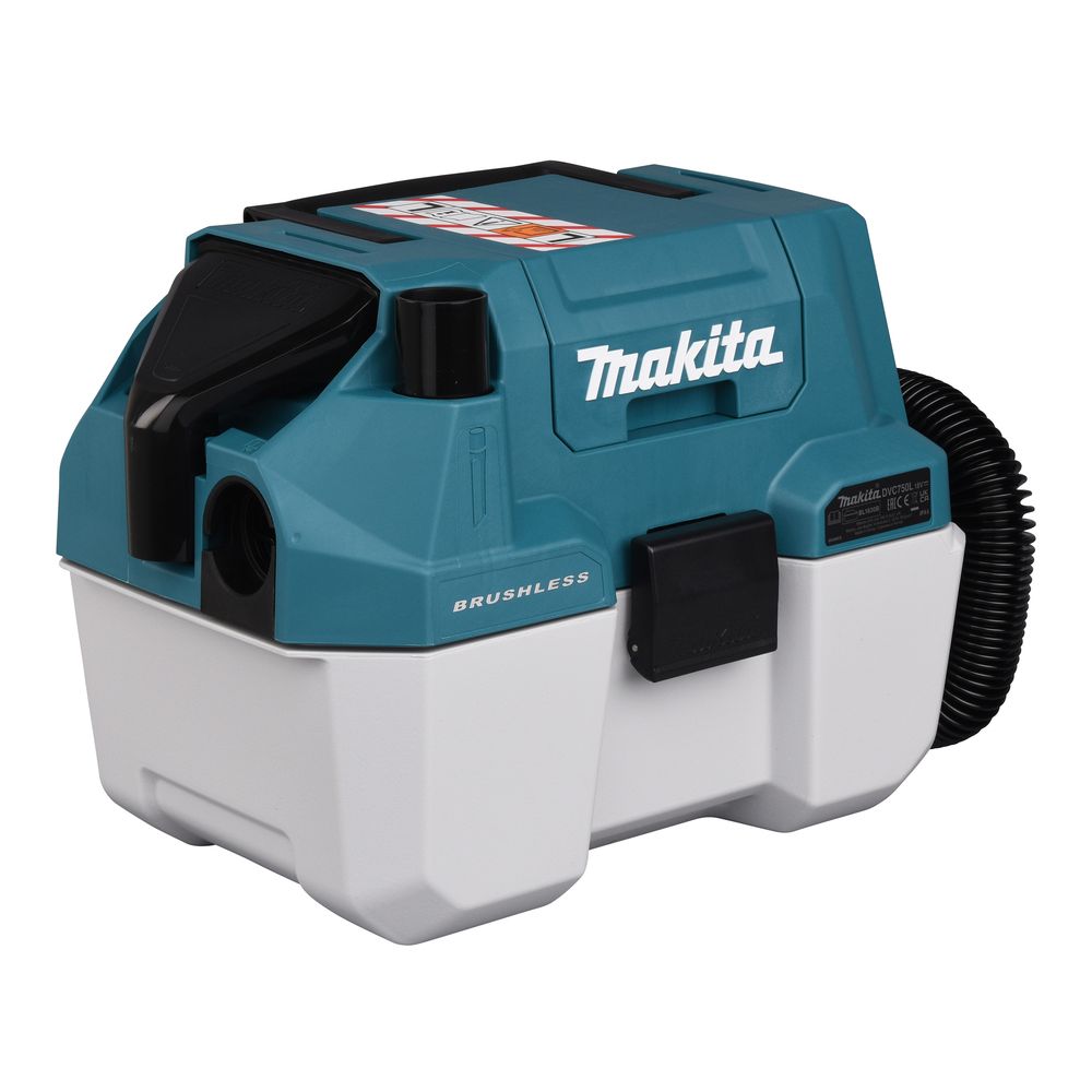 Набор: аккумуляторный пылесос Makita DVC750LZ, для сухой и влажной уборки + аккумулятор Makita BL1830B (LXT 18В, 3Ач) + зарядное устройство Makita DC18RC быстрое (LXT 18В)