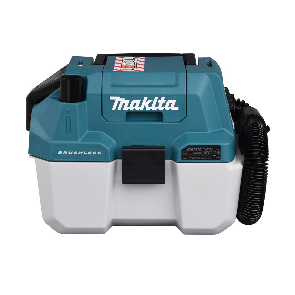 Набор: аккумуляторный пылесос Makita DVC750LZ, для сухой и влажной уборки + аккумулятор Makita BL1830B (LXT 18В, 3Ач) + зарядное устройство Makita DC18RC быстрое (LXT 18В)