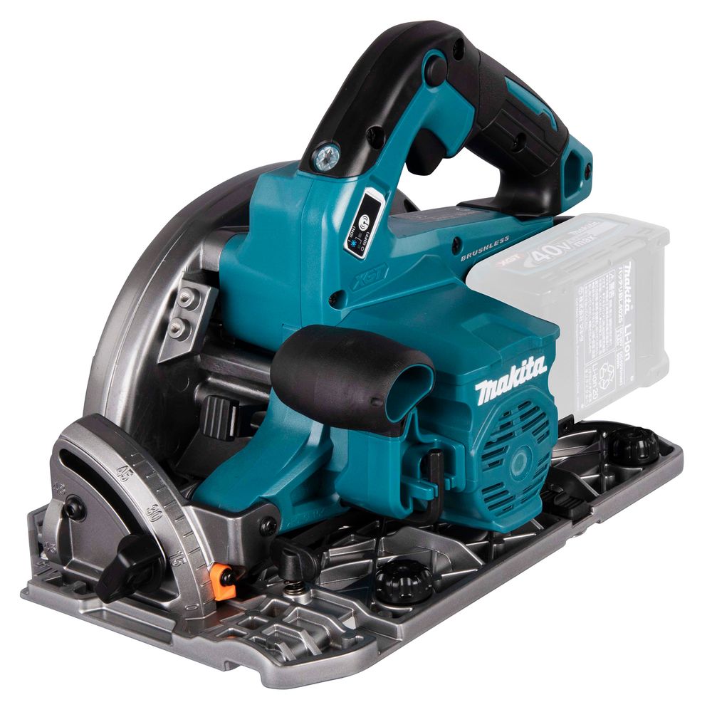 Набор Makita: 2 аккумуляторные дисковые пилы HS004GZ01, 190 мм, 6000 об/мин + аккумулятор BL4040, 40 В, 4 Ач + быстрое зарядное устройство DC40RA, PT978