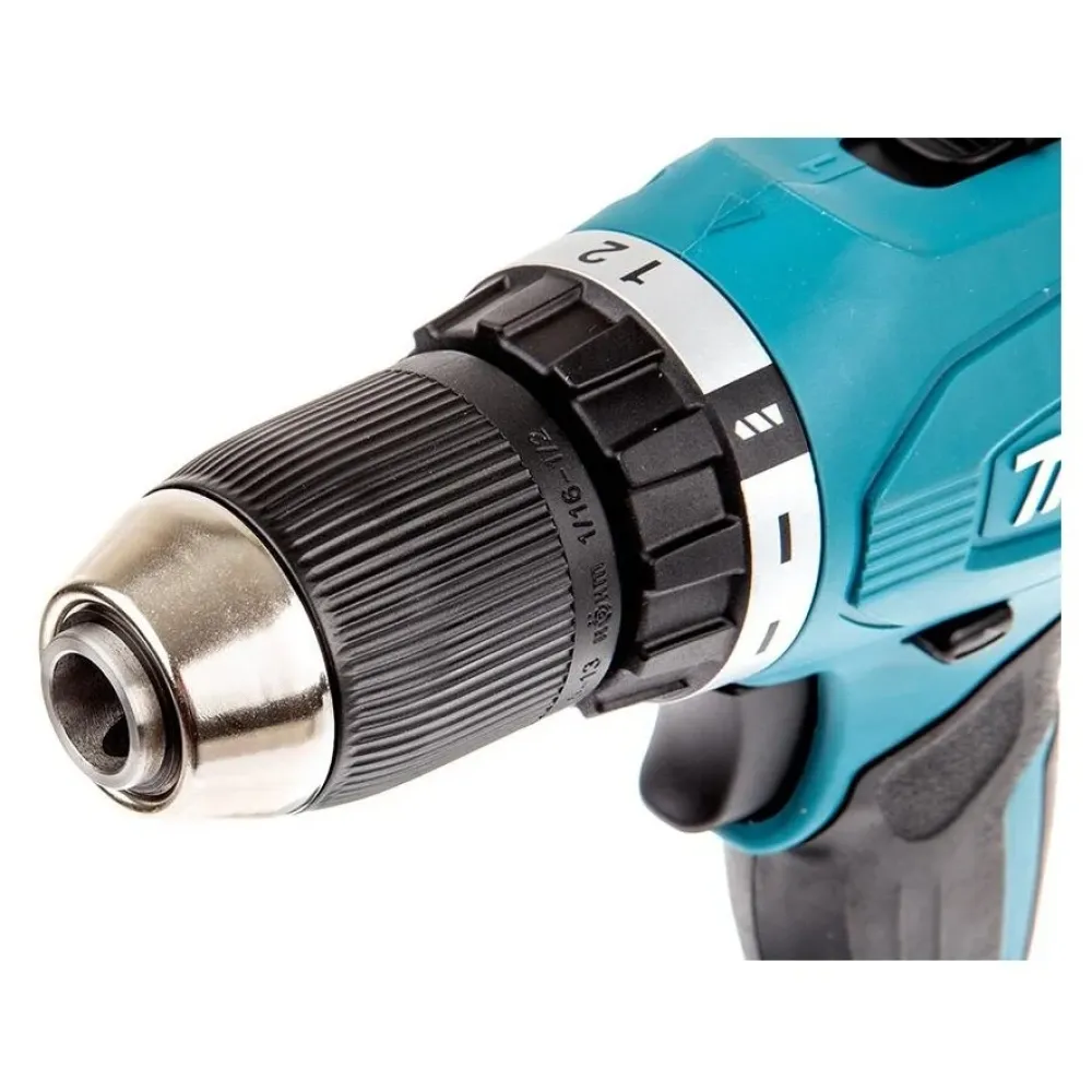 Аккумуляторная дрель-шуруповерт Makita DF457DWLE, с фонарем, 2 АКБ 1.5 Ач и ЗУ, в кейсе