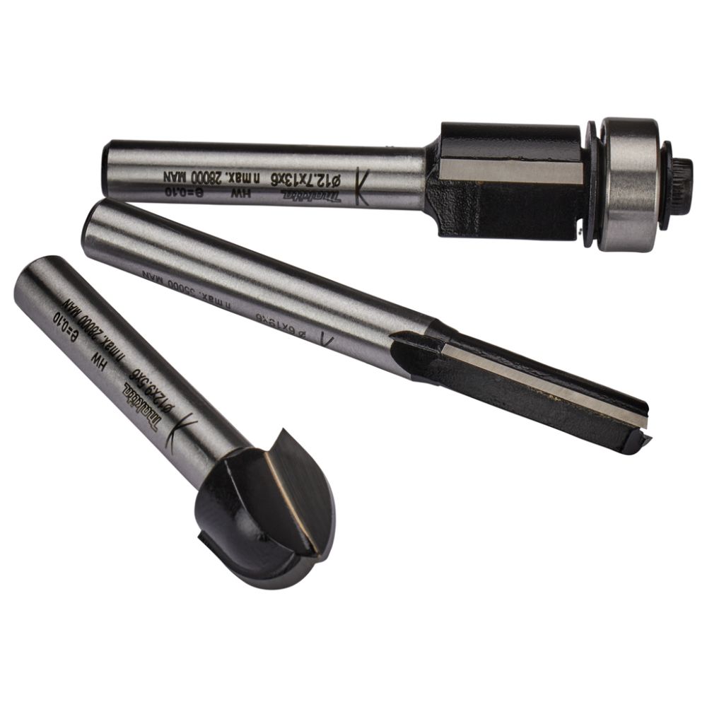 Набор фрез Makita 3 шт. (хвостовик 6 мм), D-70459