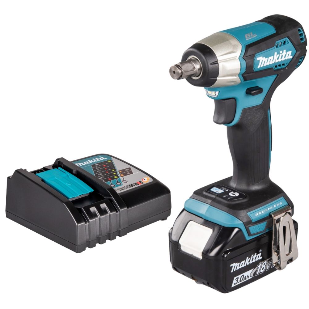 Аккумуляторный ударный гайковерт Makita DTW181, 18 В, 210 Нм, 3600 уд/мин, с АКБ 3 Ач и ЗУ (DTW181P1Z)