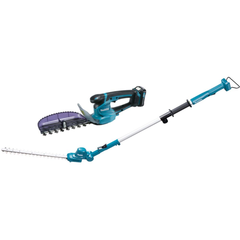 Аккумуляторный набор садовой техники Makita, 12 В: кусторез-высоторез UN460WD + кусторез UH201D, с АКБ 2 Ач и ЗУ