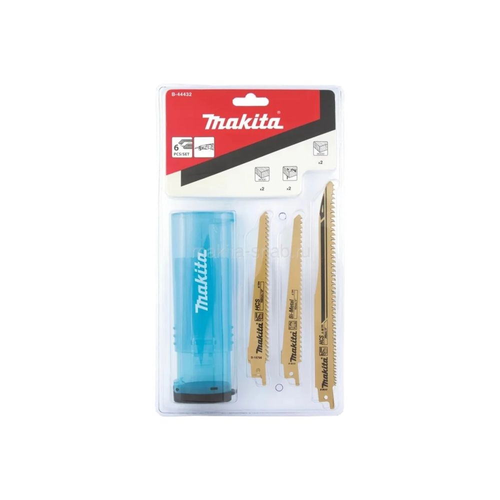 Полотно для сабельной пилы Makita B-44432, по дереву, 6 шт.