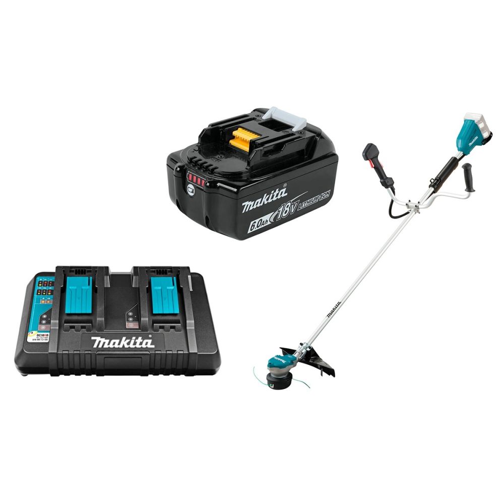 Набор: аккумуляторный триммер Makita DUR368AZ + аккумулятор Makita 632F69-8 + зарядное устройство Makita 630876-7