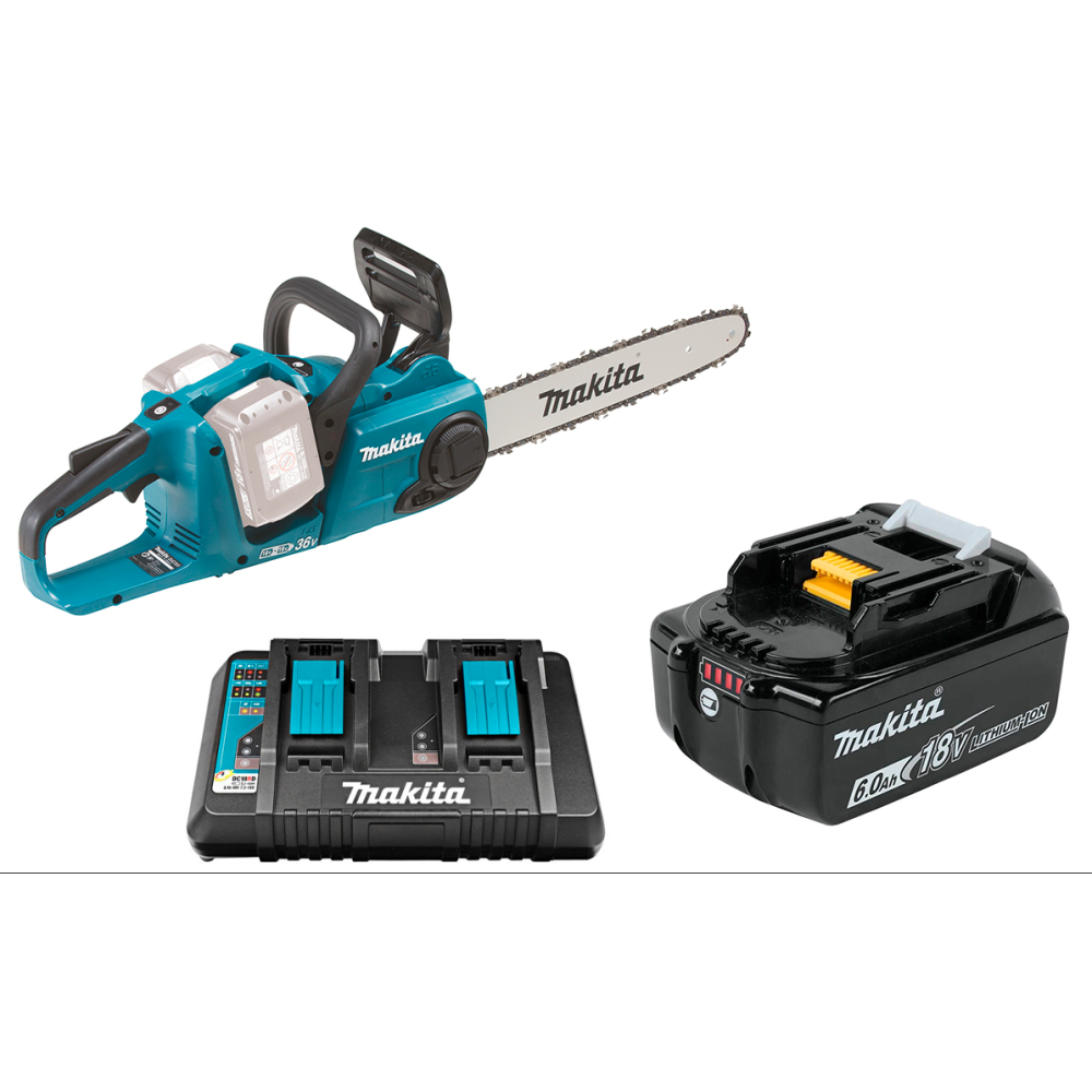 Набор: аккумуляторная цепная пила Makita DUC353Z + аккумулятор Makita 632F69-8 + зарядное устройство Makita 630876-7