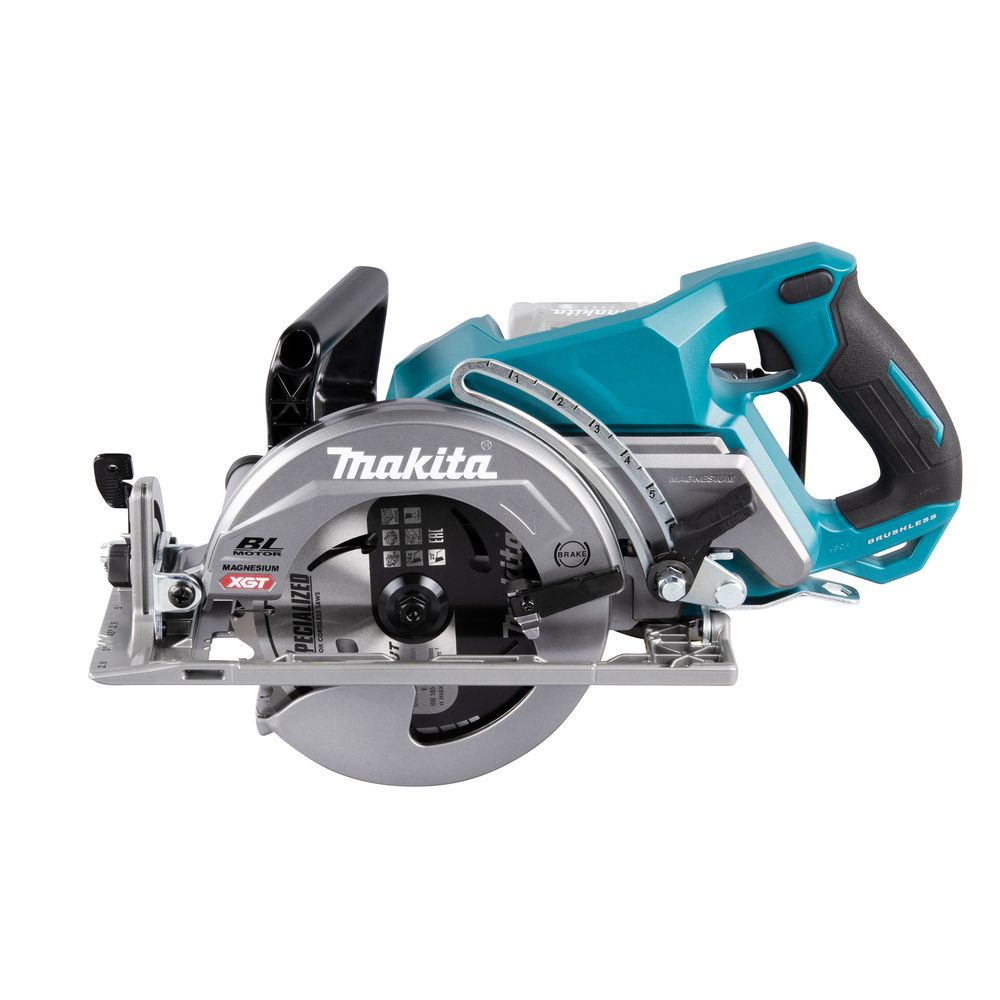 Набор Makita: 2 aккумуляторные дисковые пилы RS001GZ, 185 мм, 6400 об/мин + аккумулятор BL4040, 40 В, 4 Ач + быстрое зарядное устройство DC40RA, PT989
