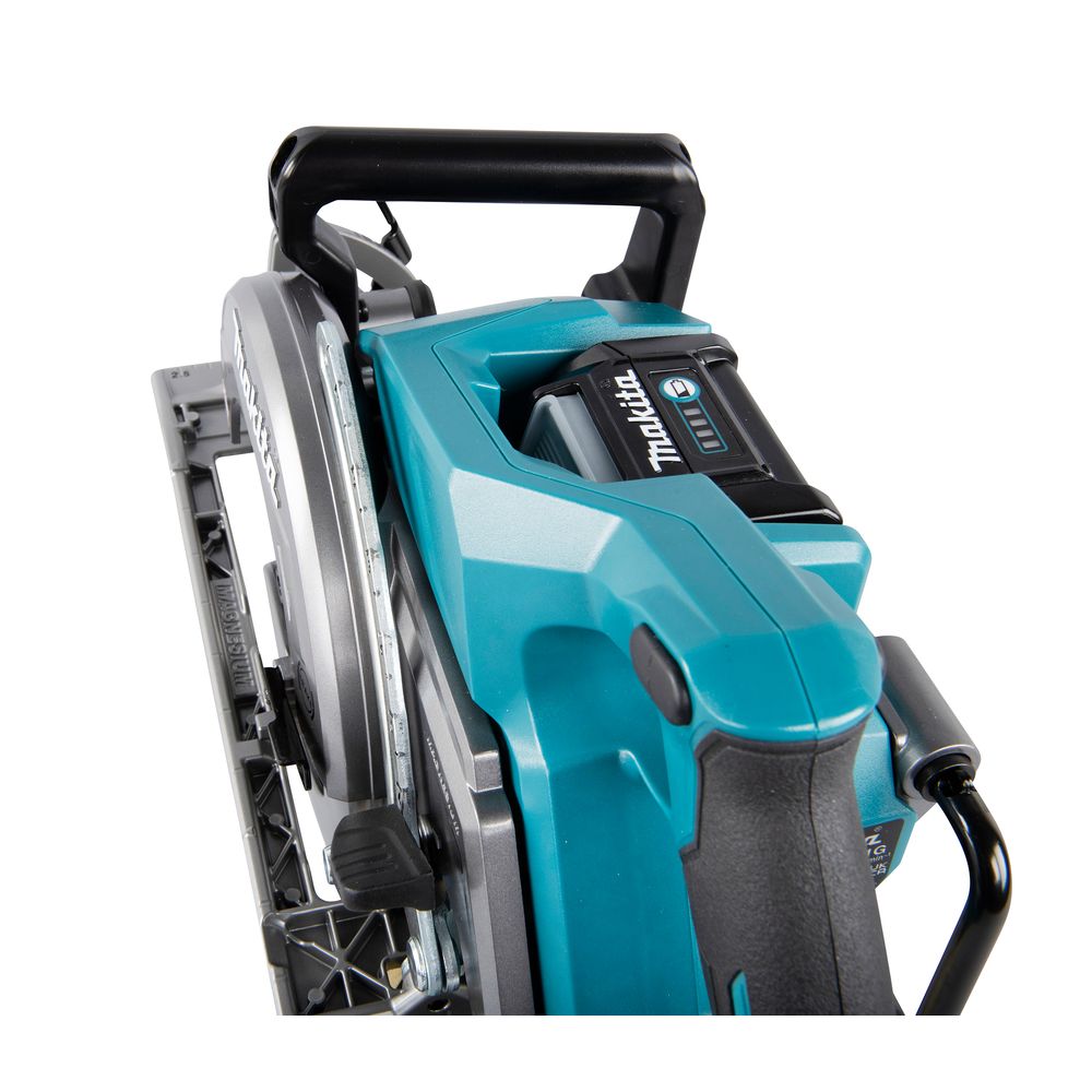 Набор Makita: 2 aккумуляторные дисковые пилы RS001GZ, 185 мм, 6400 об/мин + аккумулятор BL4040, 40 В, 4 Ач + быстрое зарядное устройство DC40RA, PT989
