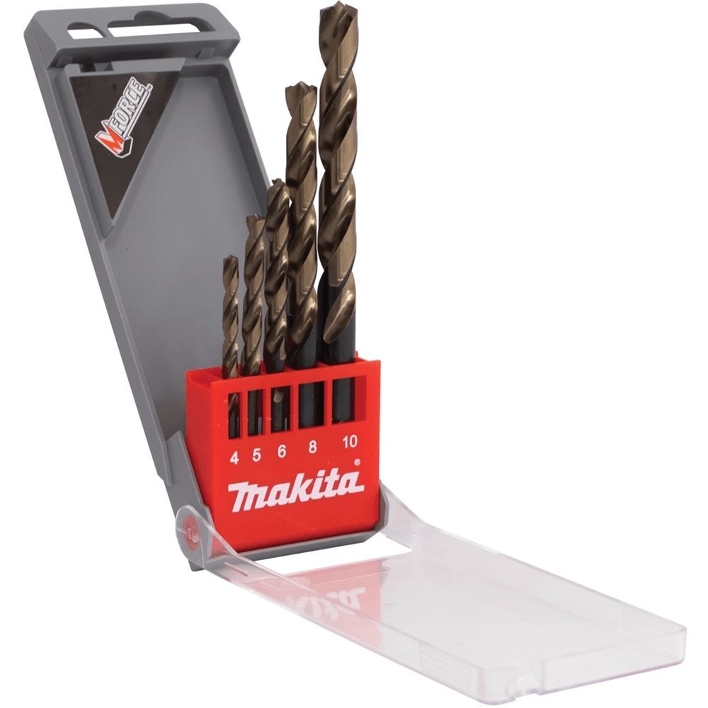 Набор сверл по металлу Makita HSS 4-10 мм, 5 шт., D-30508