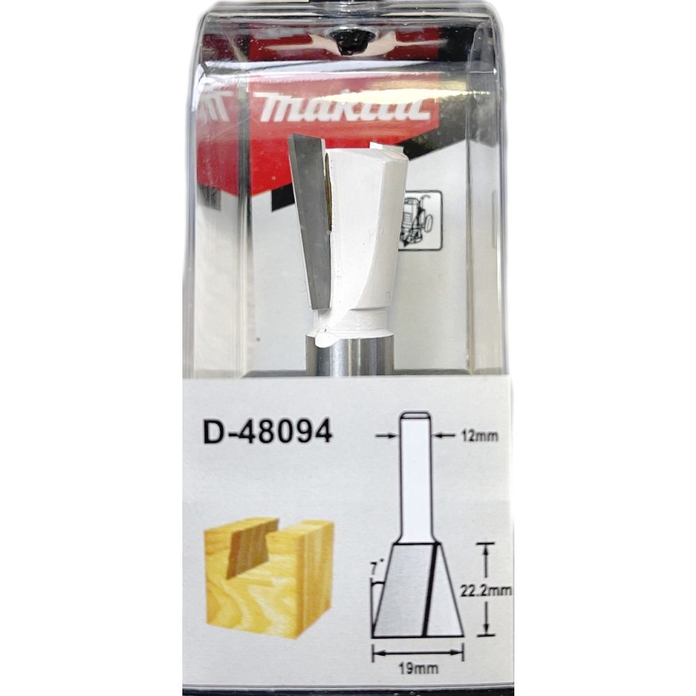 Фреза ласточкин хвост Makita "Эконом" 19х22, 2x12x64x2T, D-48094