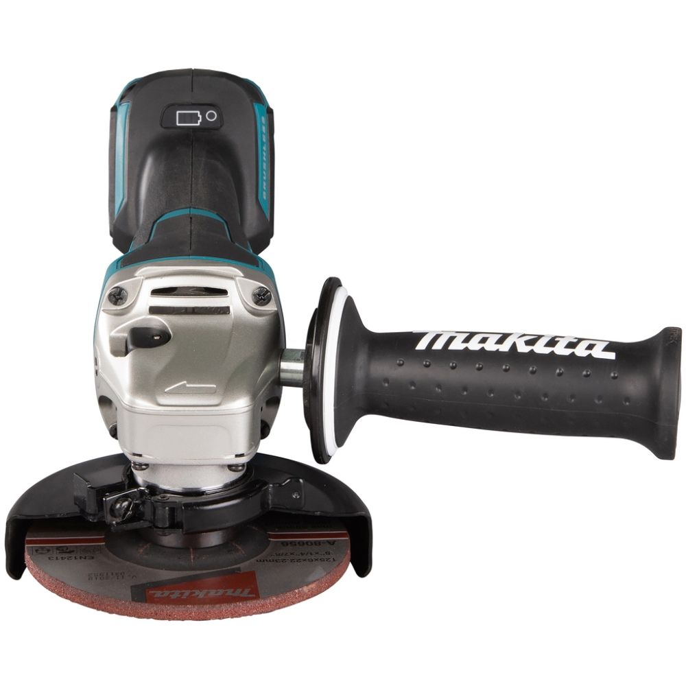 Аккумуляторная угловая шлифмашина Makita DGA508RME, 18 В, 125 мм, 8500 об/мин, с 2 АКБ 4 Ач и ЗУ, в кейсе