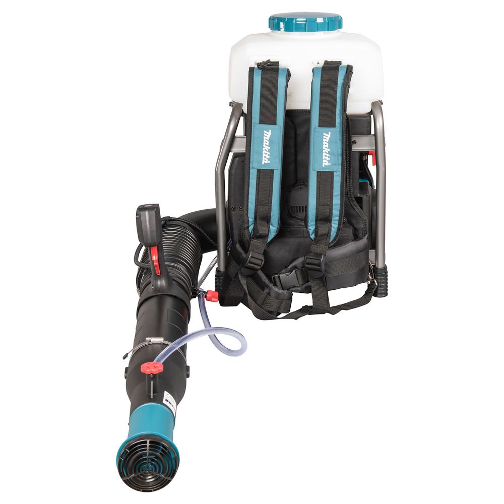 Аккумуляторный ранцевый опрыскиватель Makita PM001GT202, 40 В, 15 л, 14,3 м³/мин, с 2 АКБ 5 Ач и ЗУ