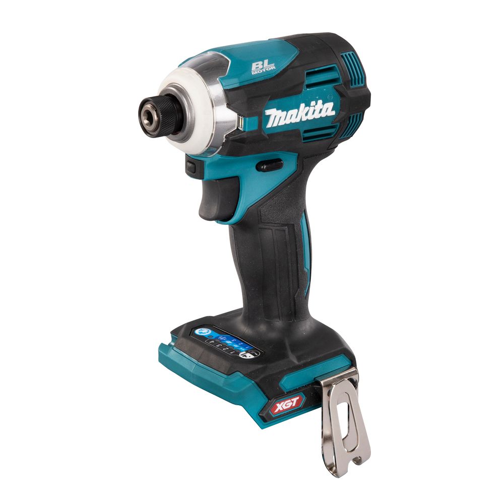 Набор: аккумуляторный ударный шуруповерт Makita TD001GZ + аккумулятор с зарядным устройством Makita (XGT, 1x4.0Ач, DC40RA) 191J67-0