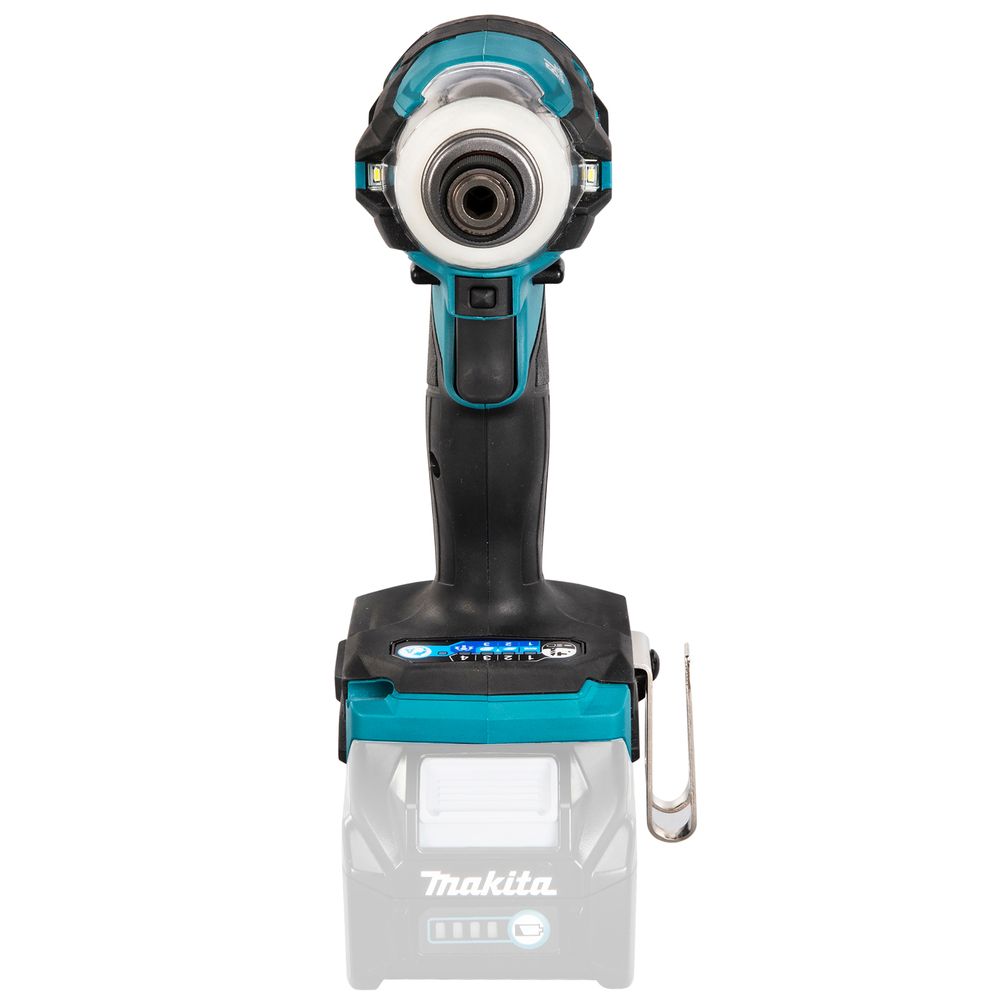 Набор: аккумуляторный ударный шуруповерт Makita TD001GZ + аккумулятор с зарядным устройством Makita (XGT, 1x4.0Ач, DC40RA) 191J67-0