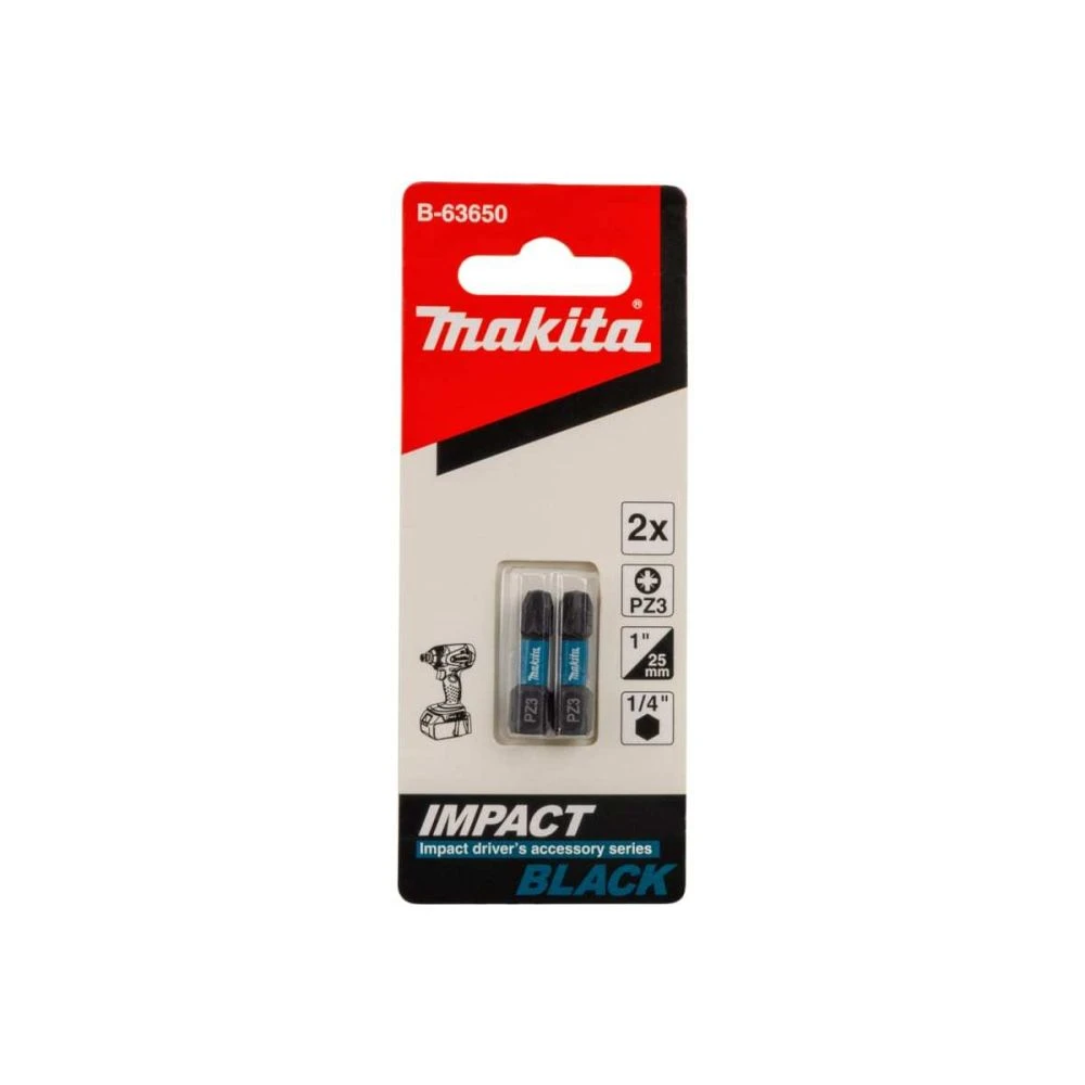 Насадка Makita Impact Black PZ3, 25 мм, C-form, 2 шт., B-63650