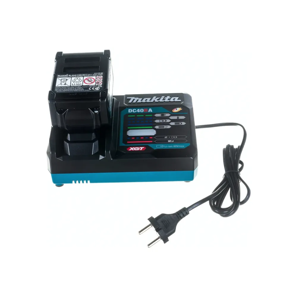 Аккумуляторная шлифовальная машина Makita GA004GM201, 40 В, 115 мм, 8500 об/мин, с 2 АКБ 4 Ач и ЗУ, в кейсе MakPac