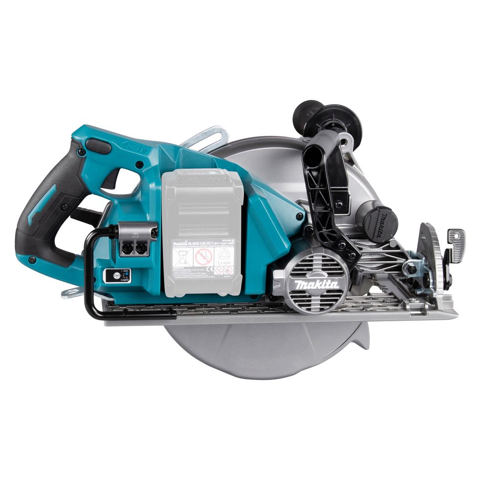 Набор Makita: 2 aккумуляторные дисковые пилы RS002GZ, 260 мм, 4000 об/мин + аккумулятор BL4040, 40 В, 4 Ач + быстрое зарядное устройство DC40RA, PT987