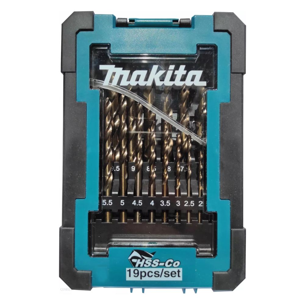 Набор сверл по металлу Makita, HSS-Сo, 1-10 мм, 19 шт., D-67561