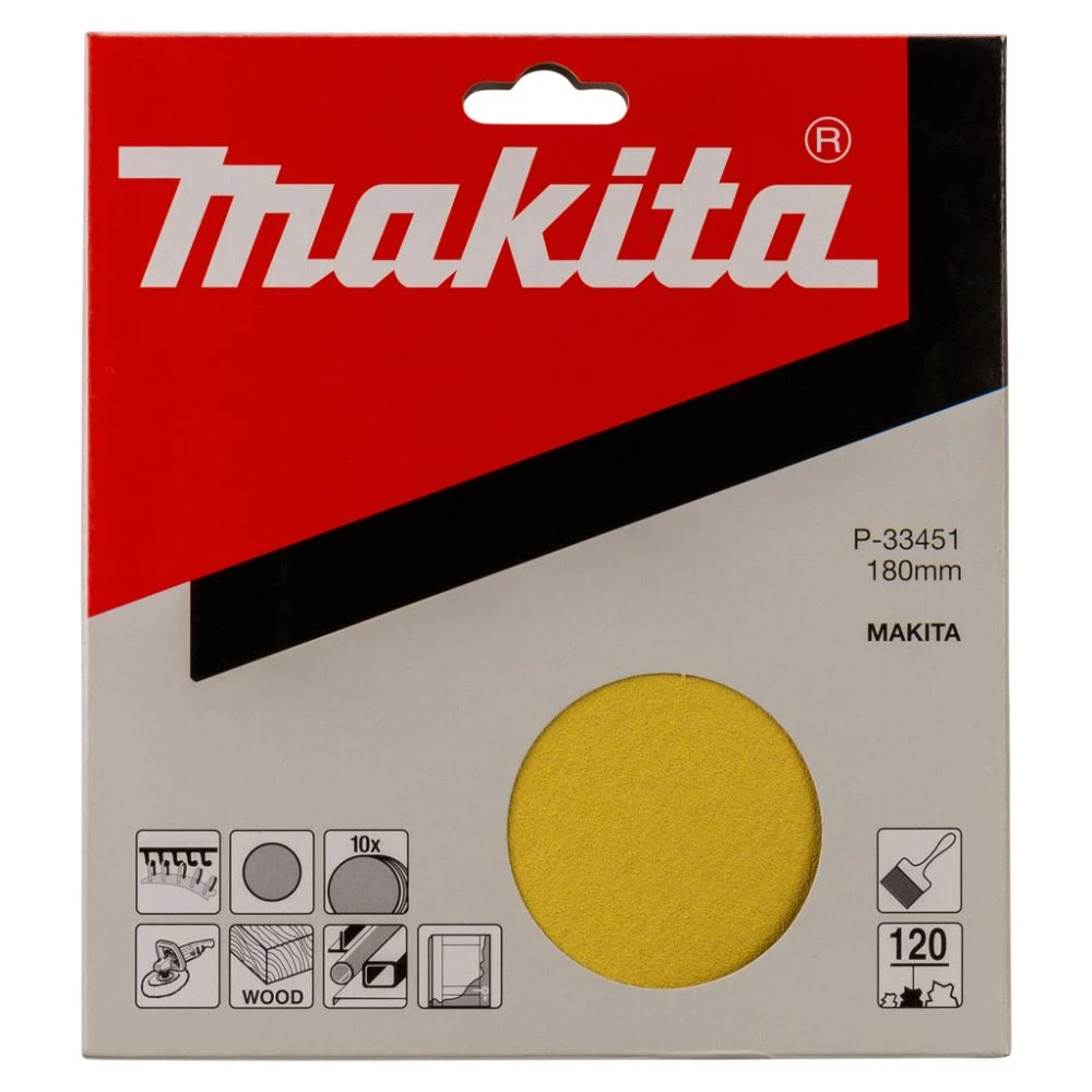 Шлифовальная бумага Makita D180 мм, P120, (P-33451)