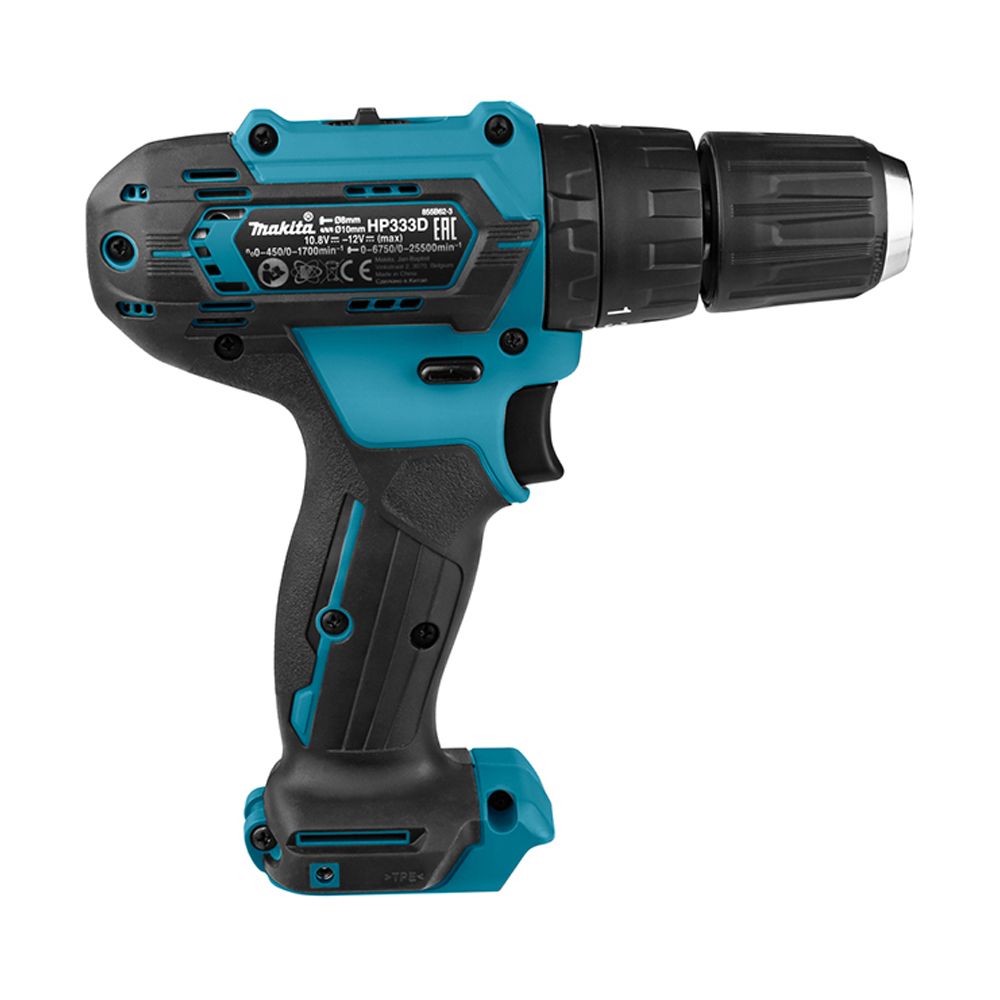 Аккумуляторная ударная дрель-шуруповерт Makita HP333DZ, 1700 об/мин, без АКБ и ЗУ