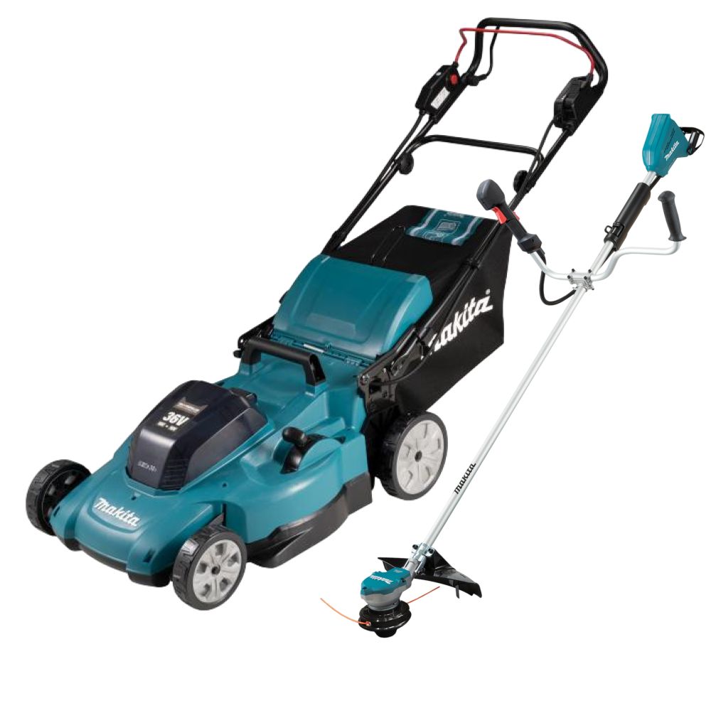 Аккумуляторный набор садовой техники Makita, 18 В: газонокосилка DLM539 + триммер DUR368A, без АКБ и ЗУ