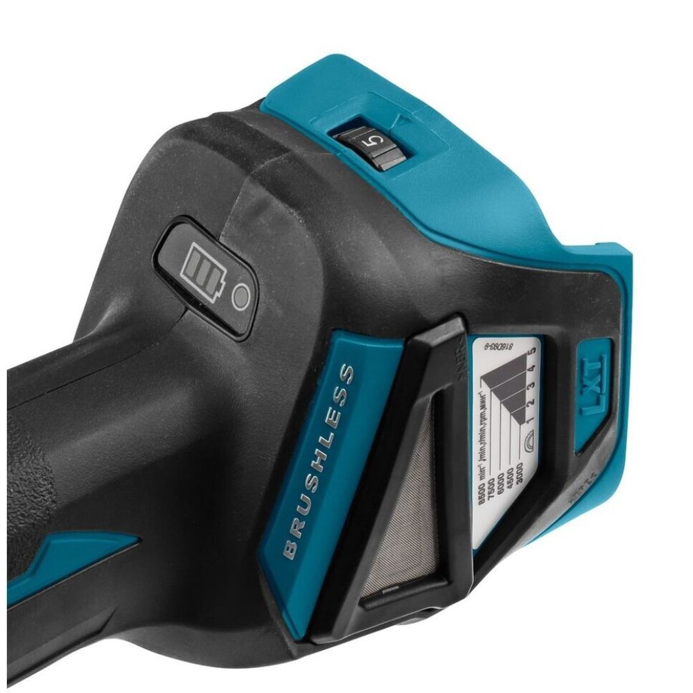 Угловая шлифмашина Makita DGA517ZJ, в кейсе MakPac-3, без АКБ и ЗУ, с регулировкой оборотов