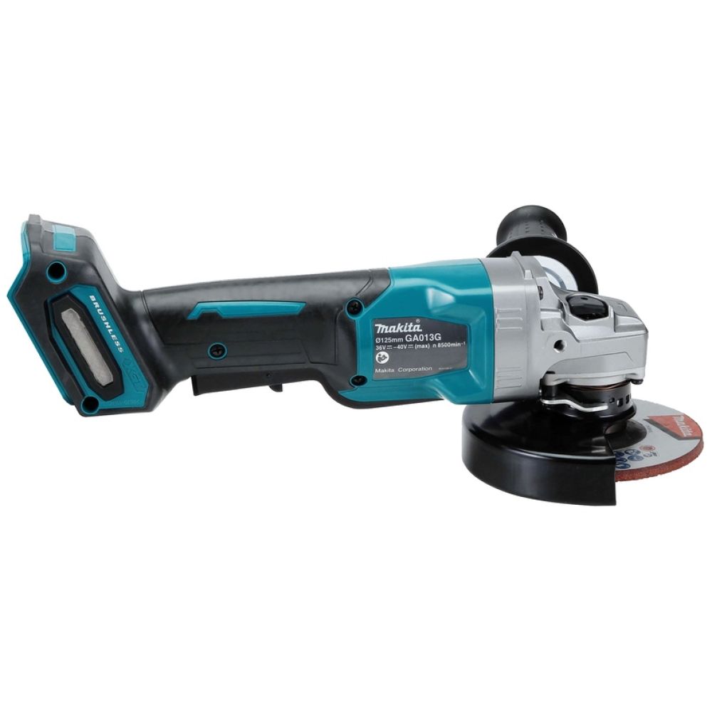 Аккумуляторная угловая шлифмашина Makita GA013GZ, 40 В, 125 мм, 8500 об/мин, без АКБ и ЗУ
