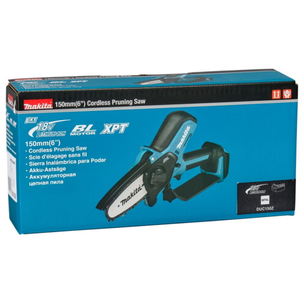 Аккумуляторная цепная пила Makita DUC150Z, 18 В, 15 м, без АКБ и ЗУ