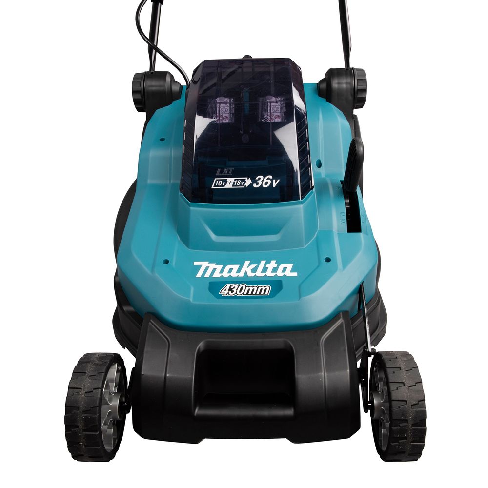 Аккумуляторная газонокосилка Makita LXT 2x18 В, 43 см, 50 л, с 2 АКБ 5 Ач и ЗУ, DLM432CT2