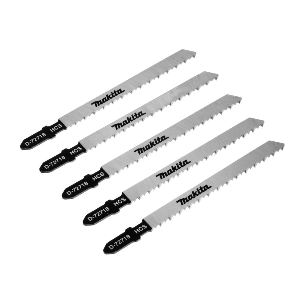 Пилка для лобзика Makita Finish по дереву, 100х1.2х9TPI, 5 шт, D-72718