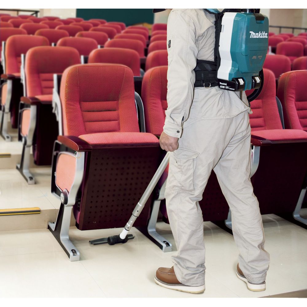 Аккумуляторный ранцевый пылесос Makita DVC261, 2х18 В, 2 л, с 2 АКБ 5 Ач, без ЗУ (DUST-KITM15)