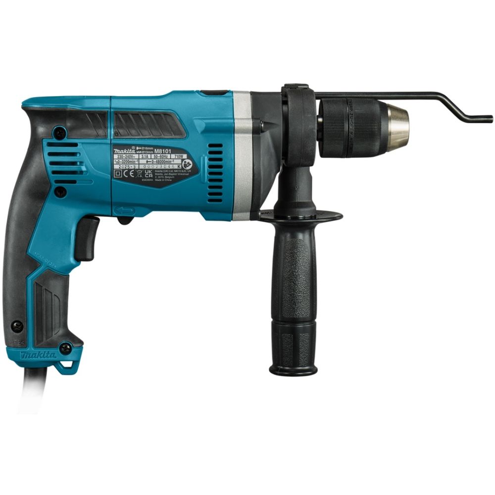 Ударная дрель Makita M8101KB, 710 Вт, 3200 об/мин, 48000 уд/мин, в кейсе