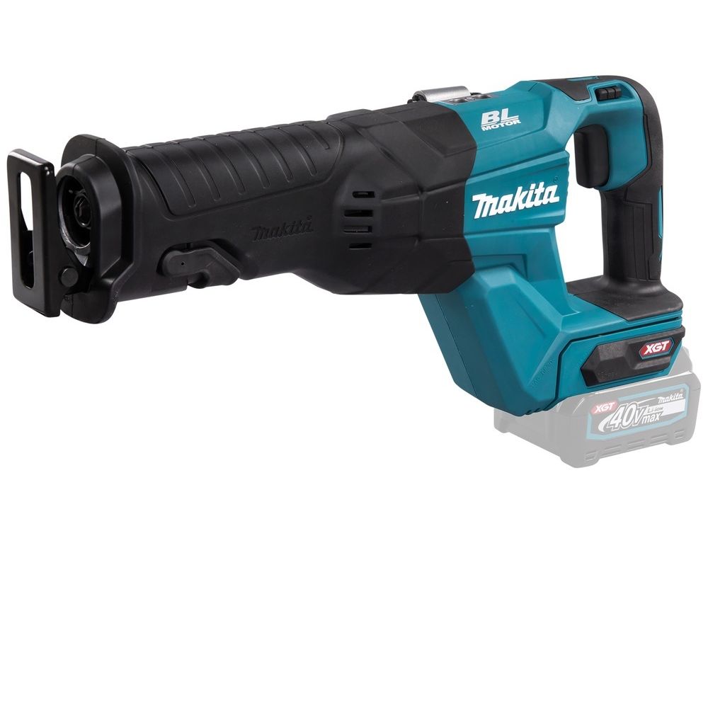 Набор Makita: 2 аккумуляторные сабельные пилы JR001GZ, 32 мм, 3000 ход/мин + аккумулятор BL4040, 40 В, 4 Ач + быстрое зарядное устройство DC40RA, PT988